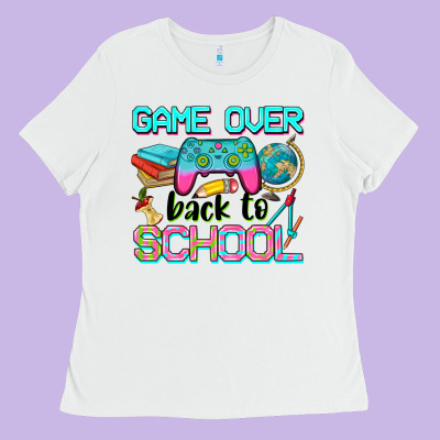 Game Over Back To School Ladies Tee Designed By Nancycooperartshop