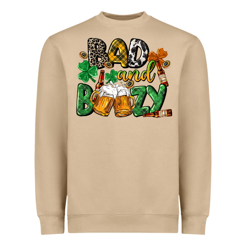 Bad And Boozy St. Patrick's Day Heavyweight Sweatshirt by CowGirlArtShop | Teevron