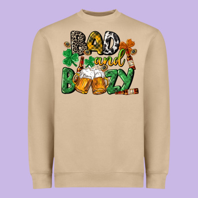 Bad And Boozy St. Patrick's Day Heavyweight Sweatshirt Designed By Cowgirlartshop