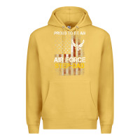 Antique Gold Hot Trend Proud Air Force Step-Dad American Flag Premium Hoodie - PixelWave