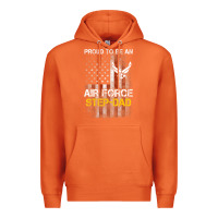Carrot Hot Trend Proud Air Force Step-Dad American Flag Premium Hoodie - PixelWave