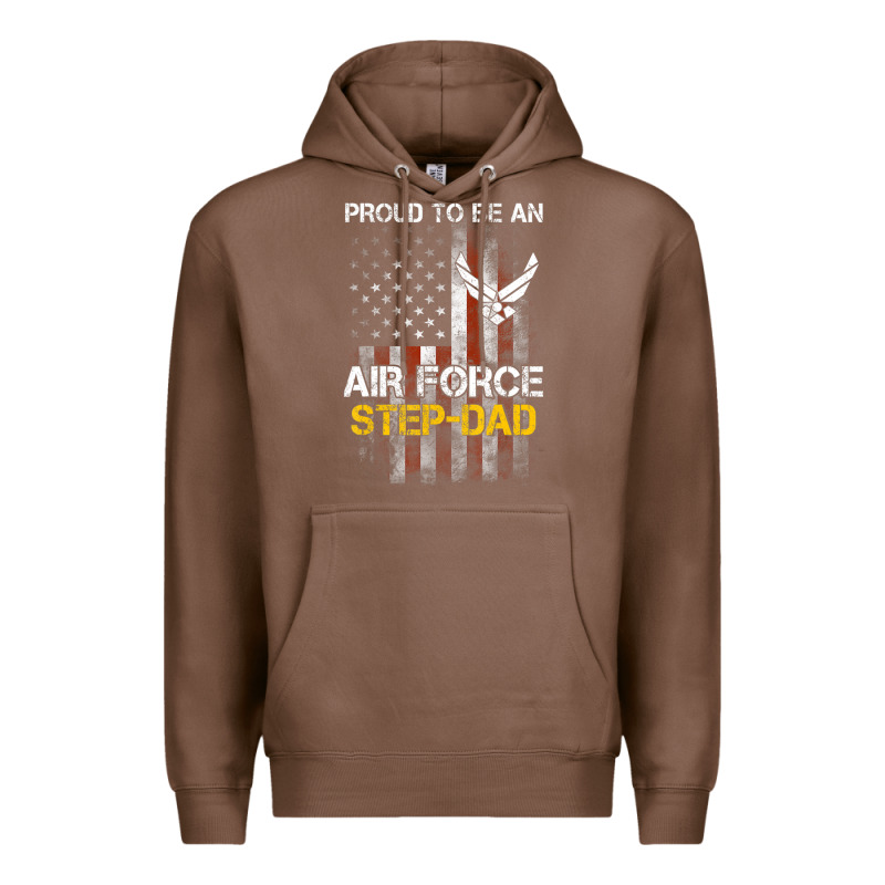 Hot Trend Proud Air Force Step-dad American Flag Premium Hoodie by PixelWave | Teevron