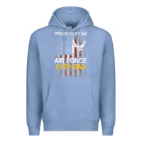 Colony Blue Hot Trend Proud Air Force Step-Dad American Flag Premium Hoodie - PixelWave