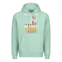 Seafoam Hot Trend Proud Air Force Step-Dad American Flag Premium Hoodie - PixelWave
