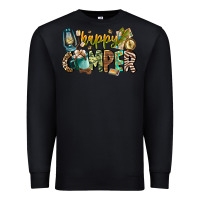 Black happy camper Premium Sweatshirt - CowhideDigitalArt