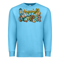 Ocean Blue happy camper Premium Sweatshirt - CowhideDigitalArt