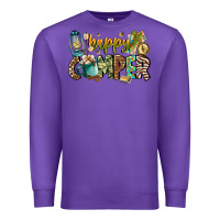 Purple happy camper Premium Sweatshirt - CowhideDigitalArt