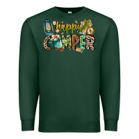 Sports Green happy camper Premium Sweatshirt - CowhideDigitalArt