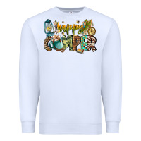 White happy camper Premium Sweatshirt - CowhideDigitalArt