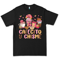 Black cafecito y chisme Premium Tee - MaliasSmallBusiness