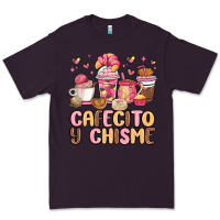 Plum cafecito y chisme Premium Tee - MaliasSmallBusiness
