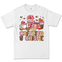 White cafecito y chisme Premium Tee - MaliasSmallBusiness