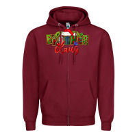 Burgundy christmas brother claus Zipper Hoodie - FaDigitalArtStudio