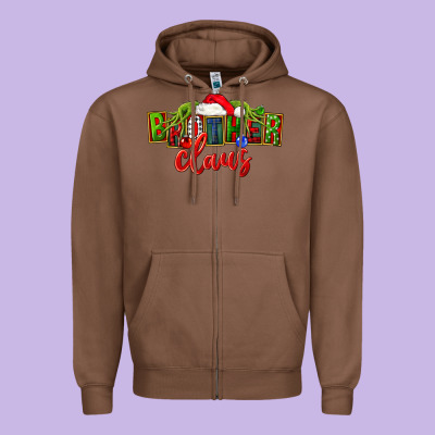 Christmas Brother Claus Zipper Hoodie Designed By Fadigitalartstudio