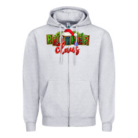 Heather Grey christmas brother claus Zipper Hoodie - FaDigitalArtStudio