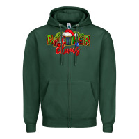 Sports Green christmas brother claus Zipper Hoodie - FaDigitalArtStudio