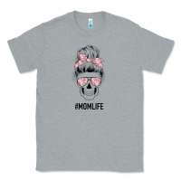 Heather Grey Pink Flower Mom Skull Classic Tee - Bettercallsaul