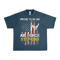 Hot Trend Proud Air Force Step-dad American Flag Urban Heavy Tee | Teevron