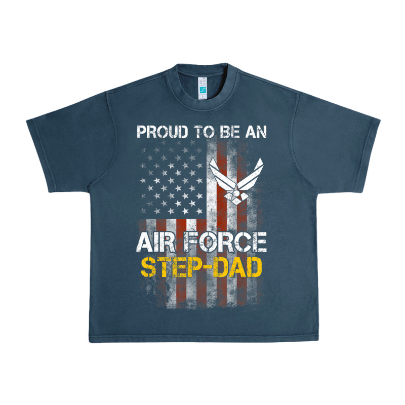 Hot Trend Proud Air Force Step-dad American Flag Urban Heavy Tee by PixelWave | Teevron