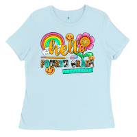 Baby Blue hello fourth grade Ladies Tee - NancyCooperArtShop