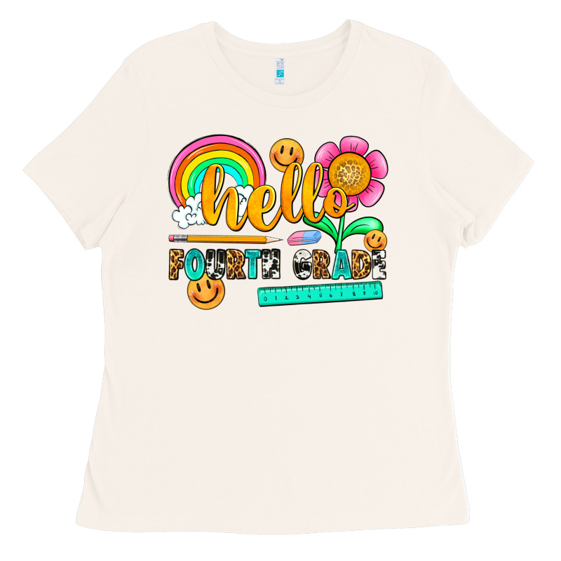 Hello Fourth Grade Ladies Tee by NancyCooperArtShop | Teevron