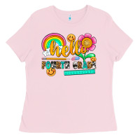 Bubblegum Pink hello fourth grade Ladies Tee - NancyCooperArtShop
