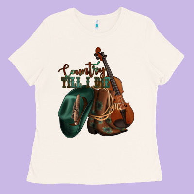Country Till I Die Ladies Tee Designed By Jasminsmagicworld