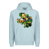 Blue Mist texas map st patrick's day Premium Hoodie - FaDigitalArtStudio