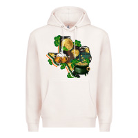 Pale Pink texas map st patrick's day Premium Hoodie - FaDigitalArtStudio