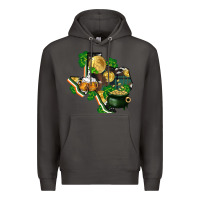 Smoke texas map st patrick's day Premium Hoodie - FaDigitalArtStudio