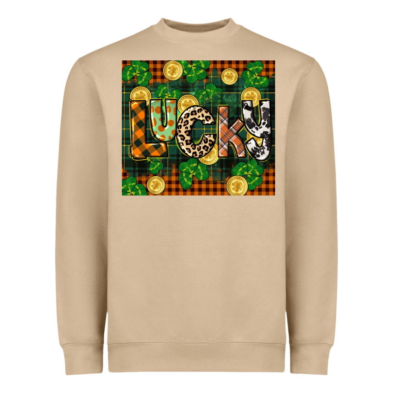 St Patricks Day Lucky Clover And Coins Heavyweight Sweatshirt by CowGirlArtShop | Teevron