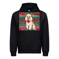Black standart poodle floral Urban Hoodie - Artiststas