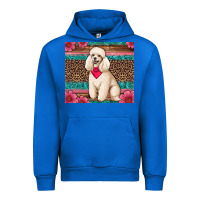 Cobalt standart poodle floral Urban Hoodie - Artiststas
