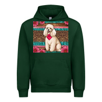 Forest Green standart poodle floral Urban Hoodie - Artiststas