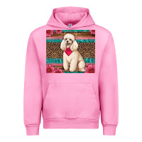 Fuchsia Pink standart poodle floral Urban Hoodie - Artiststas