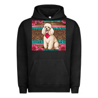 Pigment Black standart poodle floral Urban Hoodie - Artiststas