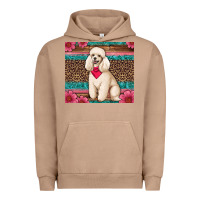 Pigment Burro standart poodle floral Urban Hoodie - Artiststas