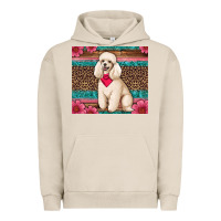 Pigment French Oak standart poodle floral Urban Hoodie - Artiststas
