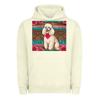 Pigment Pistachio standart poodle floral Urban Hoodie - Artiststas
