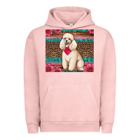 Pigment Salmon standart poodle floral Urban Hoodie - Artiststas