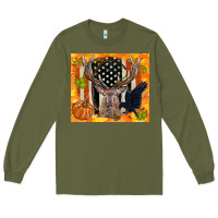 Army Green crow and deer hunting fall camouflage Long Sleeve Tee - TumblerDesignByShophia