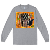 Heather Grey crow and deer hunting fall camouflage Long Sleeve Tee - TumblerDesignByShophia