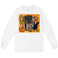 White crow and deer hunting fall camouflage Long Sleeve Tee - TumblerDesignByShophia