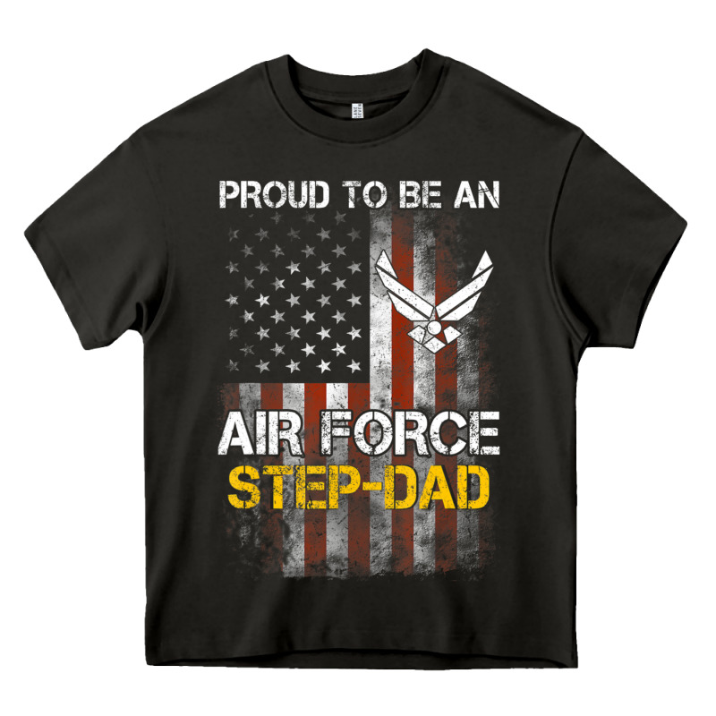 Hot Trend Proud Air Force Step-dad American Flag Heavy Core Tee by PixelWave | Teevron