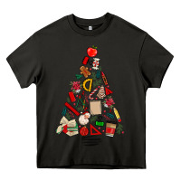 Asphalt teacher christmas tree Heavy Core Tee - MaliasSmallBusiness