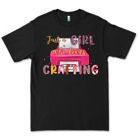 Black just a girl who loves crafting Premium Tee - MaliasSmallBusiness