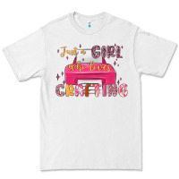 White just a girl who loves crafting Premium Tee - MaliasSmallBusiness