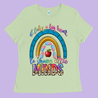 It Takes A Big Heart To Shape Little Ladies Tee Designed By Nancycooperartshop