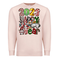 Pale Pink 2023 Happy New Year Premium Sweatshirt - CowhideDigitalArt