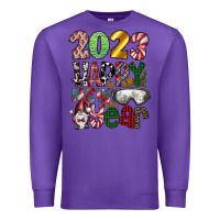 Purple 2023 Happy New Year Premium Sweatshirt - CowhideDigitalArt